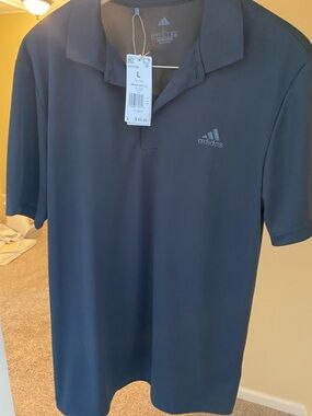 adidas black Solid Performance Polo